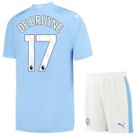 Günstige Fußballtrikots Manchester City 2023-24 K. De Bruyne 17 Kinder Heimtrikot Kurzarm